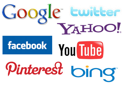 GOOGLE-Yahoo-Bing-Twitter-Facebook-Youtube-Pinterest